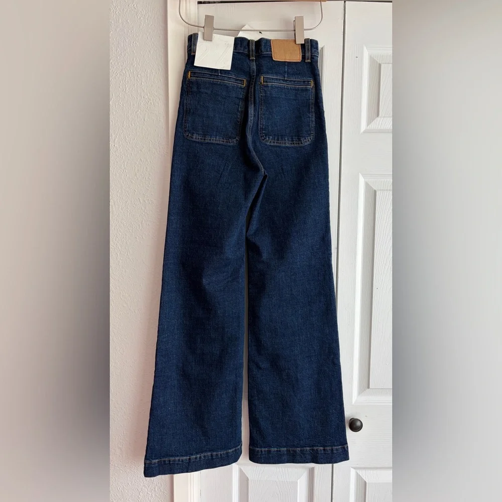 NWT Jeanerica Roma High Waisted Wide Leg Two Weeks Blue Jeans 24 Tuckernuck
